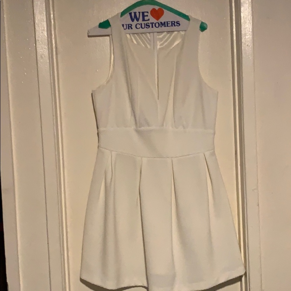 White v shaped dress